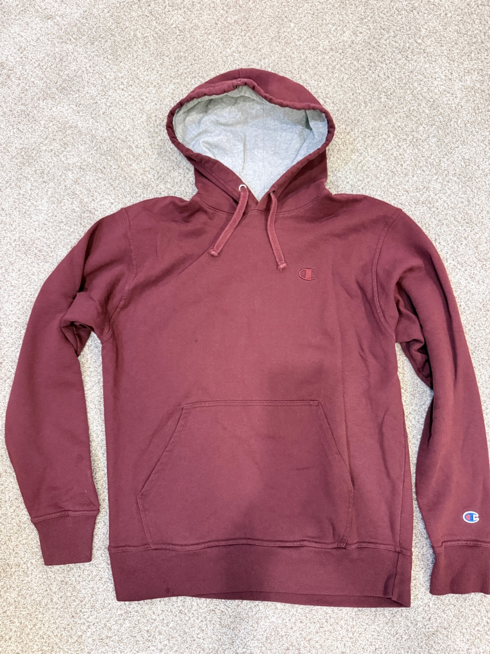 Champion Men's Medium Burgundy Hooded Sweatshirt